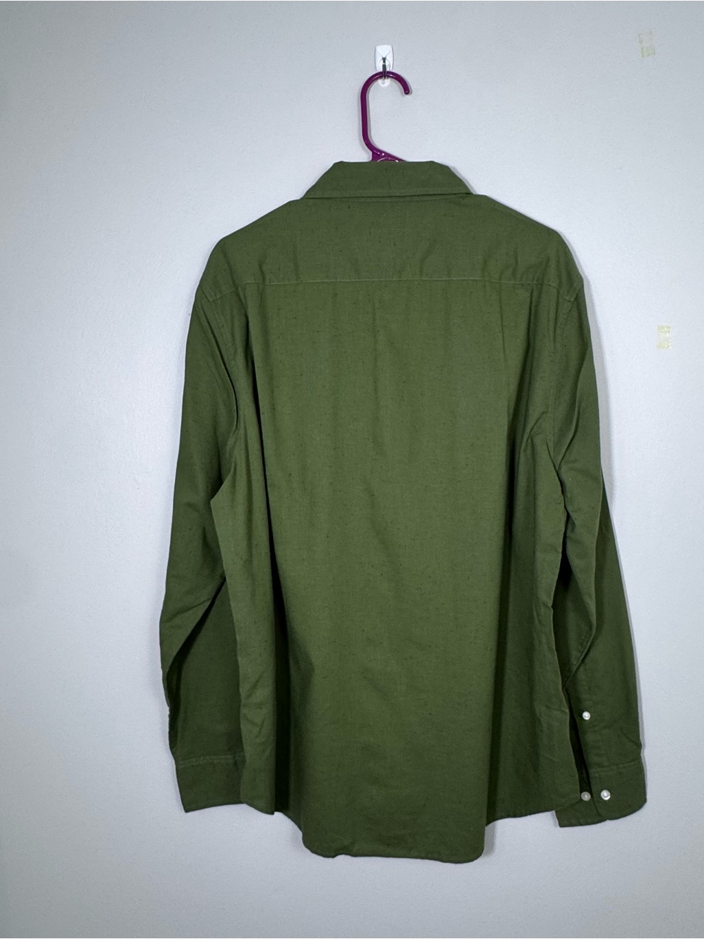 Bonobos Men’s Xl Slim Fit Green Linen Cotton Long Sleeve Button Down Shirt Nwt — image 4 of 4